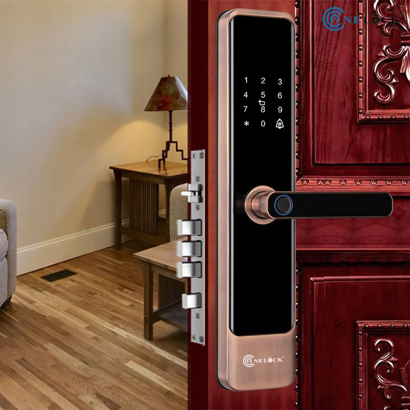 Khóa vân tay chống nước Cần Thơ - Lắp cho cửa gỗ, nhựa giả gỗ