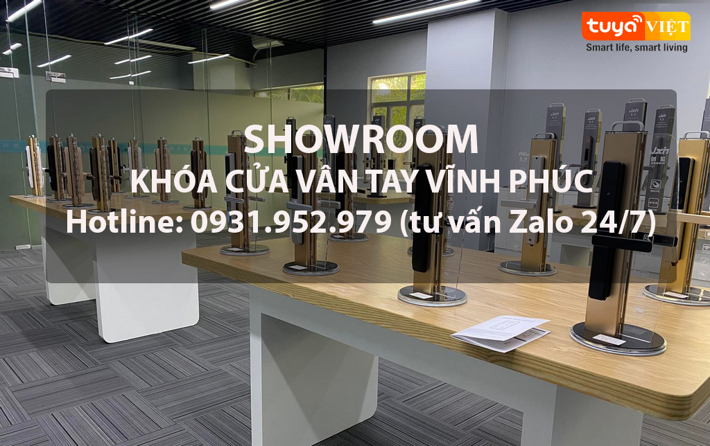 Showroom Khóa cửa vân tay Vĩnh Phúc