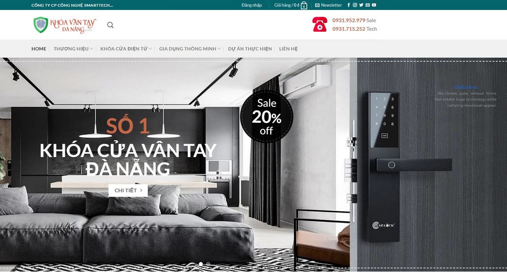 Website khóa cửa vân tay Đà Nẵng